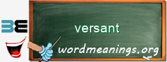 WordMeaning blackboard for versant